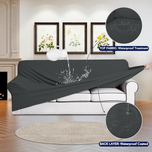 PureFit Waterproof Loveseat Couch Cover Slipcovers - Image 3