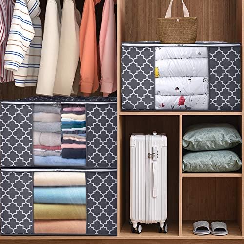 WISELIFE Storage Bags, Large Blanket Clothes Organization and Storage Containers - Image 4
