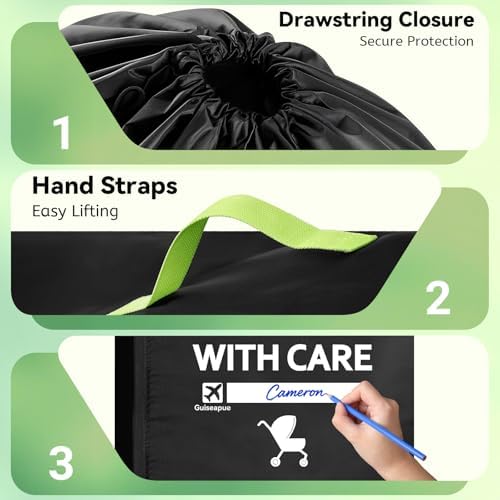 Umbrella Strollers Bag for Airplane, Stroller Travel Bag 42"H x 12"W x 12"D - Image 6