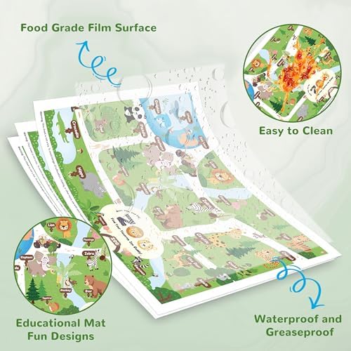 Disposable Placemats for Baby Toddlers, Plastic Sticky Kids Placemats for - Image 5
