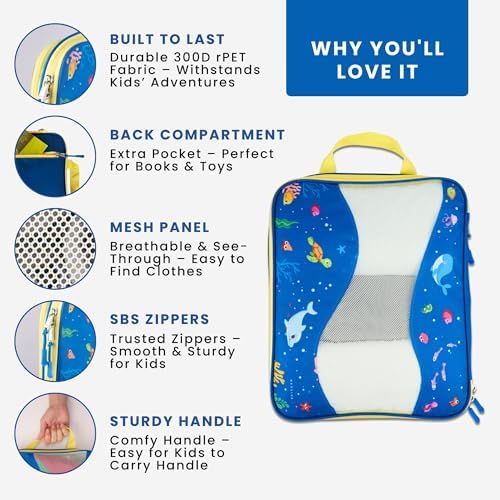 Kids Packing Cubes Compression, Luggage Packing Organization Cubes 4 Pack - Image 4