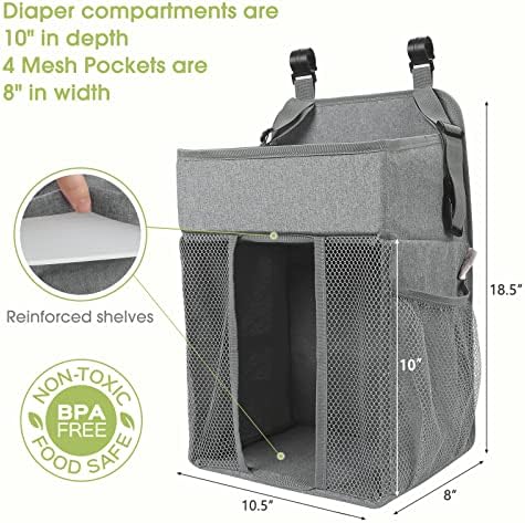 Maliton Changing Table Diaper Organizer Diaper Caddy - Image 5