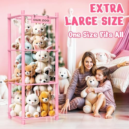 Woodure Stuffed Animal Storage & Organizer, Wooden Cute Zoo Toy Holder - Image 5