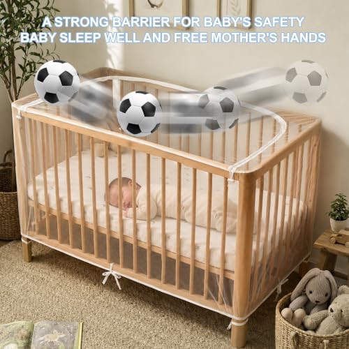 Crib Mosquito Net Cover for Full Size, Breathable Mesh Canopy Tent - Image 5