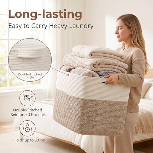 OIASKET 108L Cotton Rope Storage Basket - Image 2
