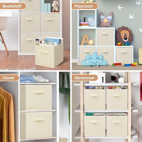 STORAGE MANIAC Storage Cubes, 11 Inch 10 Pack Collapsible Fabric Shelf Bins - Image 7