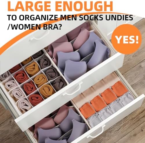 Criusia 6 Pcs Drawer Organizer Clothes - Image 3