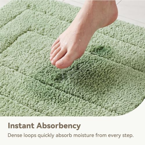 GRANNY SAYS Sage Green Bathroom Rug 16" x 24", Non-Slip Bath Mat - Image 4