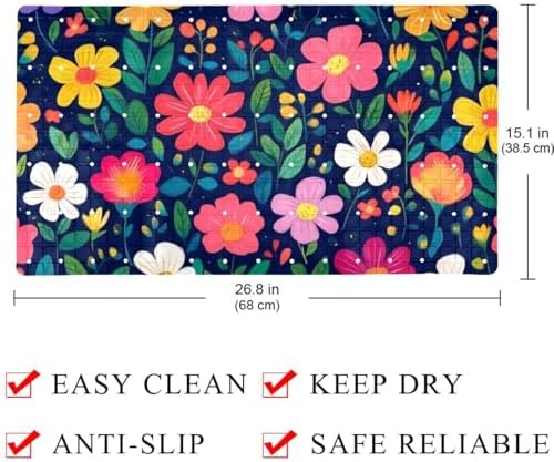 Shower Mat Non Slip, Cute Floral Anti Slip Bath Mat - Image 4