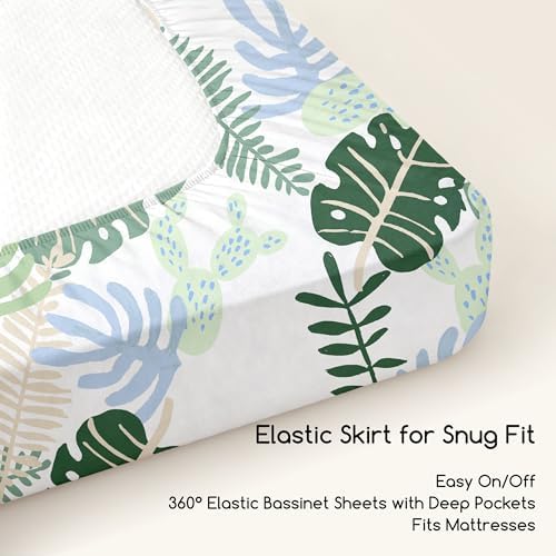 3 Pack Bedside Bassinet Sheets Girl & Boy 33" x 20" Rectangle - Image 5