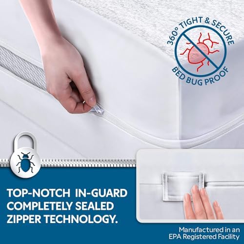 Guardmax Twin Mattress Encasement Zippered, 100% Waterproof Mattress Protector - Image 3