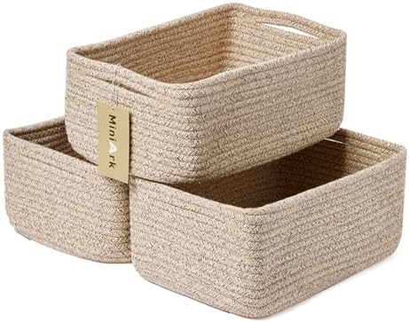 MiniArk Small Storage Baskets for Organizing | Closet Organizer Bins | Shelf by MiniArkStorageBasketsHome
