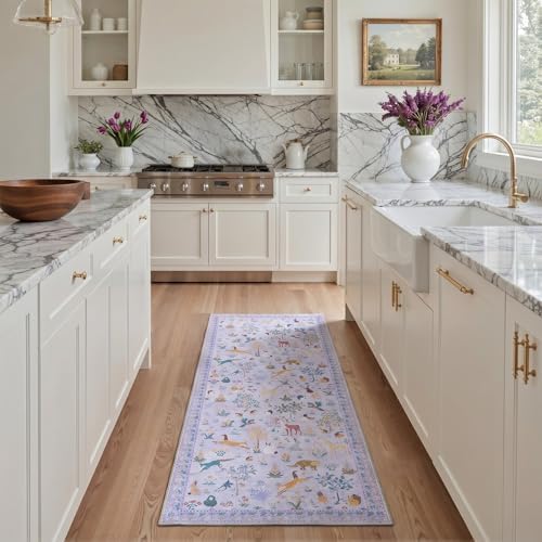 BESBLEE 2'6X6 Washable Kitchen Runner Rug, Animal Non Slip - Image 2