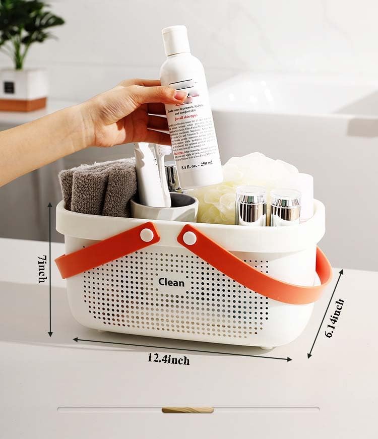 Shower Basket For Toys, Plastic Bathroom Storage Basket - Image 2