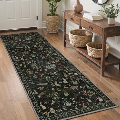 BESBLEE 2'6X10 Washable Kitchen Runner Rug, Animal Non Slip - Image 2
