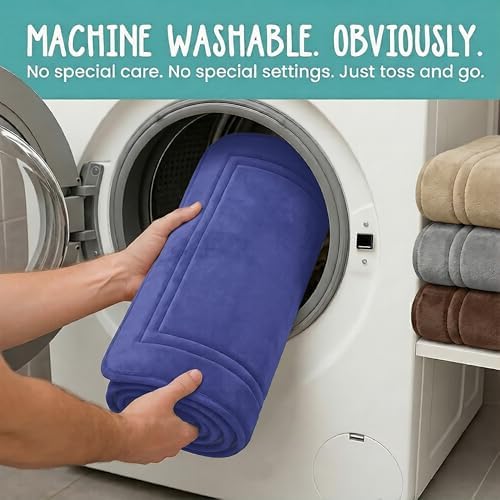 ITSOFT Memory Foam Bath Mat 31x20, Non Slip, Machine Washable, Quick Dry & - Image 5