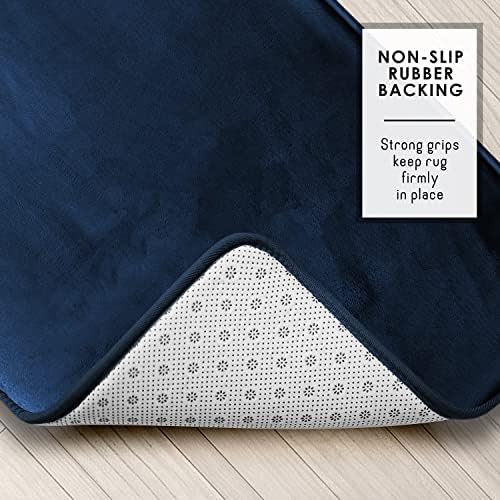 Clara Clark 3 Piece Bathroom Rugs Bath Mat Set, Velvet Memory Foam Bath Mats - Image 4