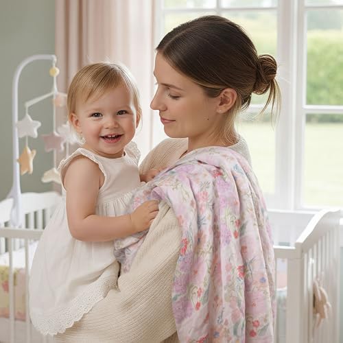 GLLQUEN BABY Muslin Swaddle Blankets 2Pk Receiving Blanket Large 35" x 40" - Image 6