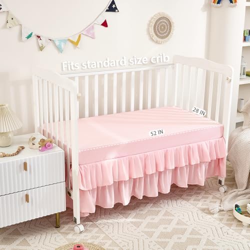 3-Piece Tufted Ruffle Crib Bedding Set - Image 4