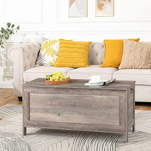 HOOBRO Toy Box, Retro Wooden Look Storage Chest - Image 5