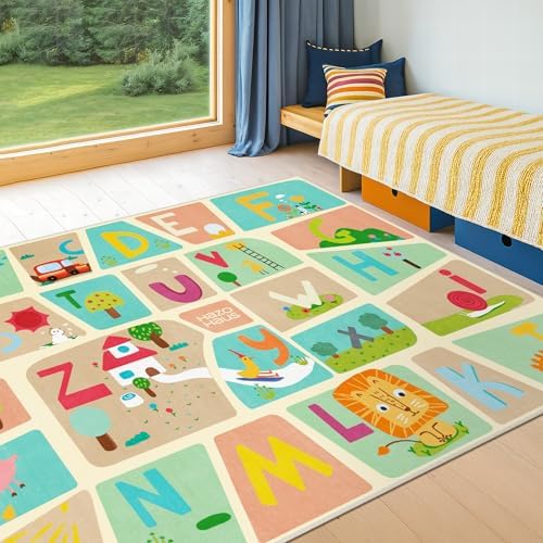 5x7 ABC Alphabet Rug for Preschool Kids – Educational Learning Rug for Toddlers - Image 4