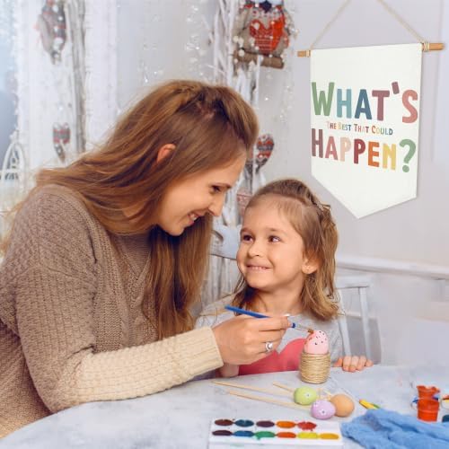 Positive Affirmations What's the Best That Could Happen Canvas Banner - Image 5