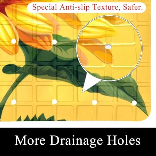 Non Slip Shower Mat Bathtub Mat 15.1x26.8 Inch, Quick Dry Bath Mat - Image 2
