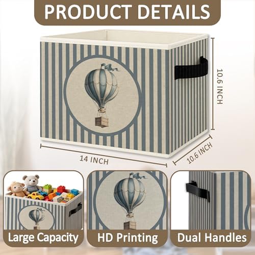 Hot Air Balloon Boy Storage Bins Box - Image 6