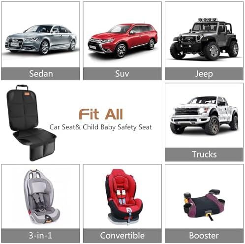 SMART ELF Car Seat Protector, Thickest Padding and Non-Slip Backing - Image 3