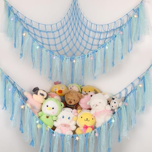 Stuffed Animal Hammock with LED Lights by yelienm