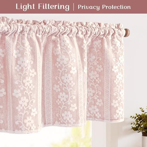 ASPMIZ Linen Valances for Windows Farmhouse, Double Layers Kitchen Curtains - Image 4