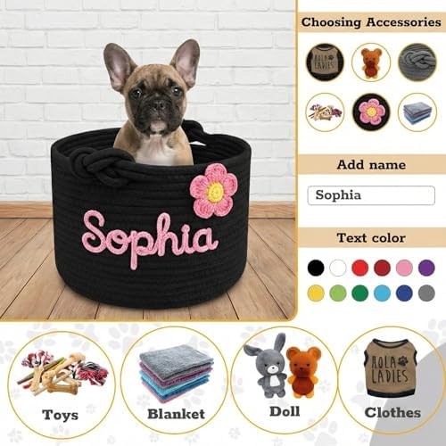 Personalized Dog Toy Storage Basket - Image 4