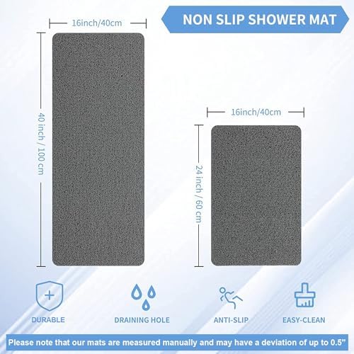 Hargiis Non Slip Bathtub Mat, Anti Slip Shower Mat, Fast Drying Bath Tub Mats - Image 2