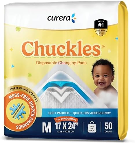 Chuckles® 5-Layer Disposable Changing Pads by Curera