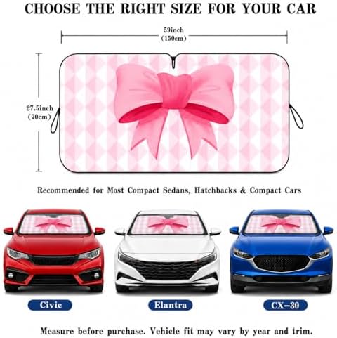 Car Windshield Sun Shade, Universal Fit Compact Sedan SUV - Image 5