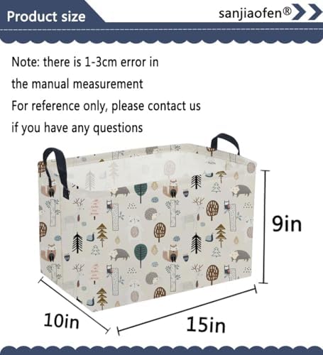 Sanjiaofeng Rectangular Cute Animals Storage Baskets, Foldable Kids Toy Clothes - Image 7