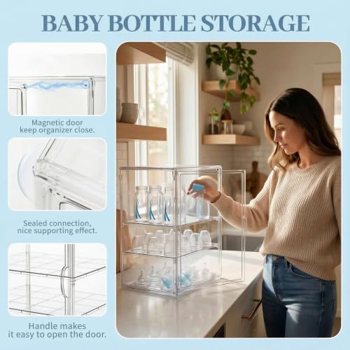 Baby Bottle Organizer, 3 Tier Bottle Storage Organizer Baby - Image 6