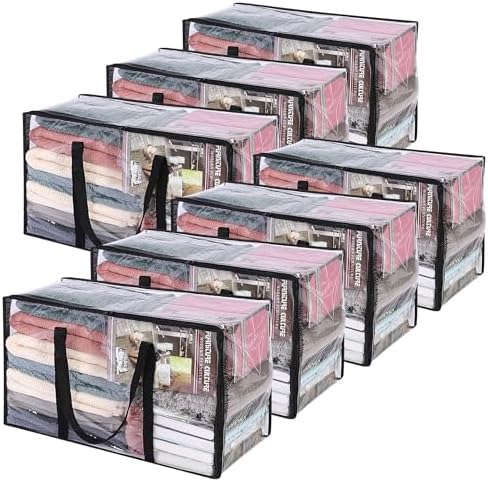 Vieshful 7 Pack Clear Clothes Storage Bags by Vieshful