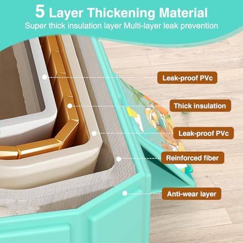 Portable Folding Baby Bath Tub, 29.5L x 17.7W x 9.8H inches, Suitable - Image 3