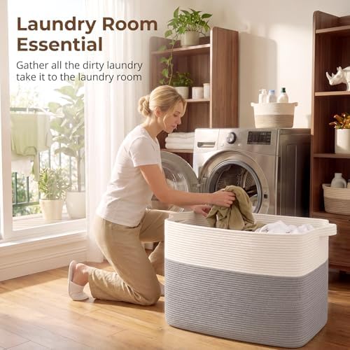 OIASKET 108L Cotton Rope Storage Basket - Image 6