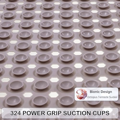 Non-Slip Bathtub and Shower Mats, Power Grip Bath Mat 35 x 16.3 Inch - Image 3