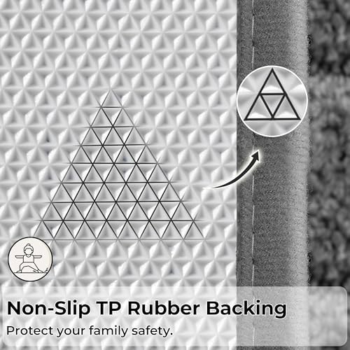 GRANNY SAYS Deep Gray Bathroom Rug 24" x 43", Non-Slip Microfiber Bath Mat - Image 6