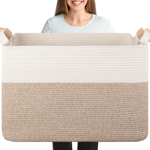 OIASKET 108L Cotton Rope Storage Basket by OIASKET