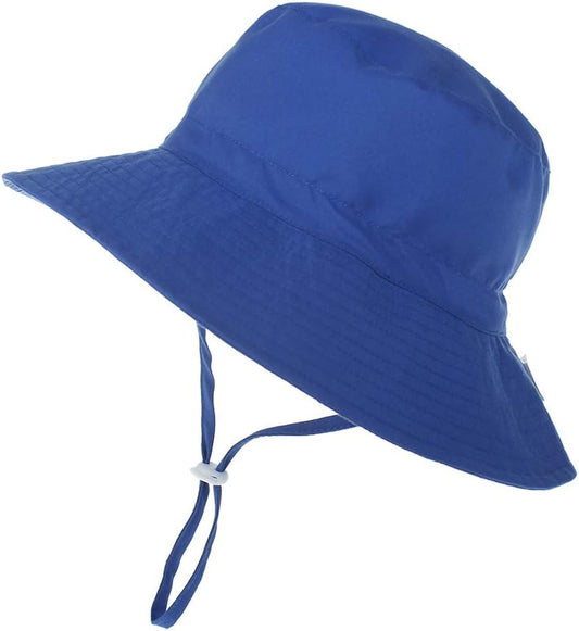 Baby Sun Hat Toddler Beach Swim Hats UPF 50+ Summer Bucket Hat Kids Infant Wide Brim Adjustable Sun Hat for Baby Boy Girls