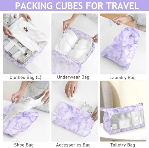 8 Set Packing Cubes for Travel, Luggage Packing Organizers Accessories Large - Image 4