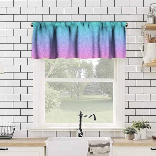 Fantasy Valances Curtains Princess Colorful Glitter Rainbow Pattern Window - Image 4