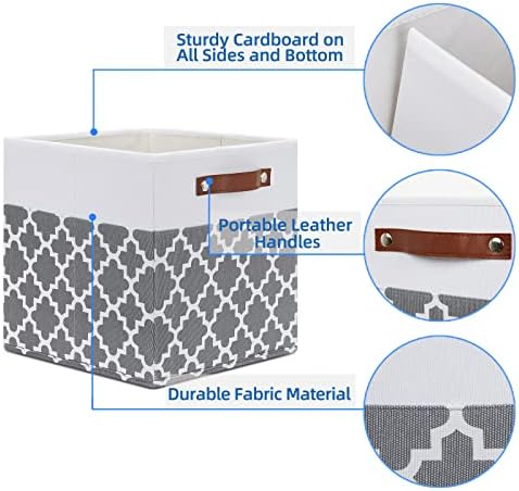 Temary 12x12x12 Fabric Storage Bins 4 Pack - Image 3