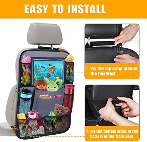 Backseat Car Organizer w/ 10 Storage Pockets 11" Tablet Holder - Image 6
