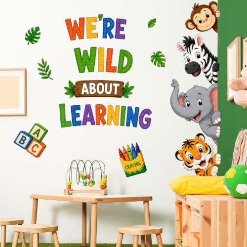 Animal Door Stickers PVC Jungle Animal Door Decals Tiger Elephant Giraffe Wild - Image 4