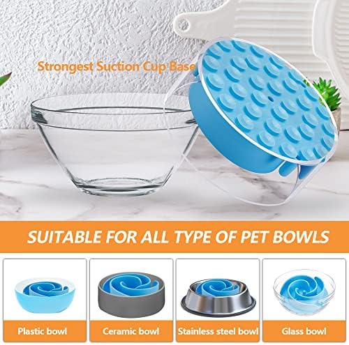 Slow Feeder Dog Bowls Insert, Animire Soft Silicone Slow Eating Dog Food Bowl - Image 6